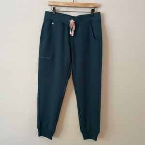 NWT FIGS Womens Zamora Scrub Joggers Pants Teal Size M Petite Medical Vet Doctor